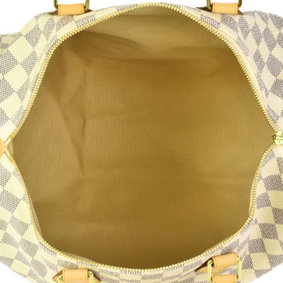 Louis Vuitton Speedy 35 Handbag Damier Azur Gold Hardware - Picture 6 of 8